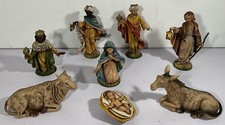 VINTAGE SET OF FONTANINI ITALY CHRISTMAS NATIVITY FIGURES
