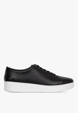 FitFlop Rally Lace Up Leather Trainers Black 5