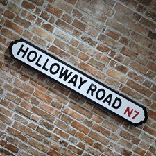 Holloway road sign wooden - holloway,