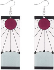 Tanjiro Earrings Hanafuda