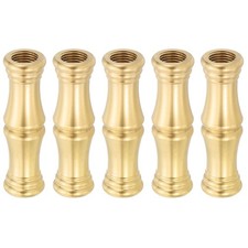 Lamp Solid Brass Spindle, 5Pcs M10 Fine Threaded Turned Brass Spindle,15.5mm OD.