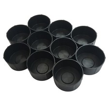 Pack of 10  Black 2" End Caps