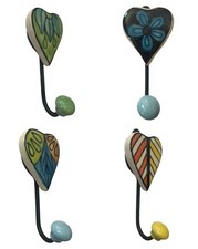Hand Painted Ceramic Coat Hook