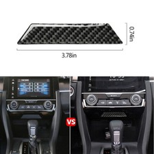 For Honda Civic 2016-2019 Carbon Fiber Central Console Storage Box Cover Trim