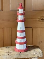 Gorgeous Red & White Rustic Wooden Lighthouse  Childrens Decoration Childs room