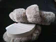 Zara Bnwt Faux Fur Flatform