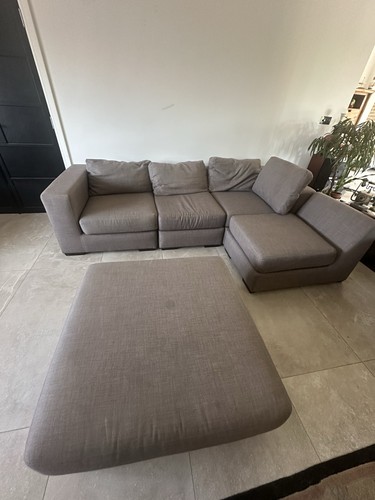 Large shaped grey fabric - l,