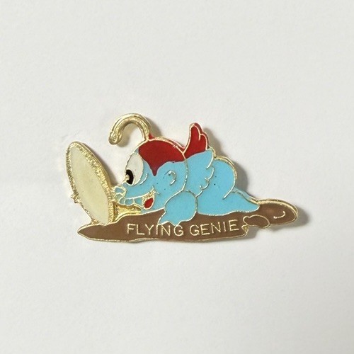 Flying blue genie with - flying,