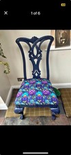 Upcycled blue painted chair
