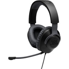 JBL Quantum 100 Multiplatform Wired Over Ear Gaming Headset With Boom Mic Black