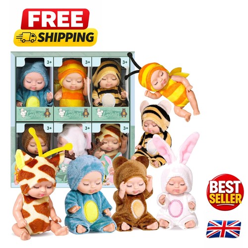 Set mini reborn dolls with - 6-set,
