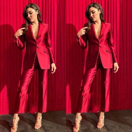 New red silk - satin, women