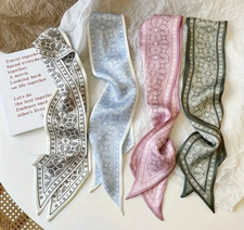 Women silk feel scarf paisley - silk-feel,