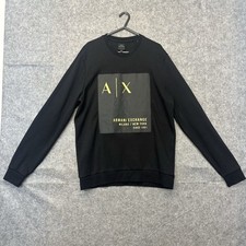 Armani Jumper Mens Size Medium Black Sweater AX Exchange