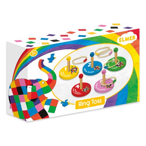 Elmer wooden ring - wooden, game