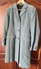 Boden Ladies Duck Egg Grey Blue Cotton Moleskin Velvety Lined Overcoat Size 12