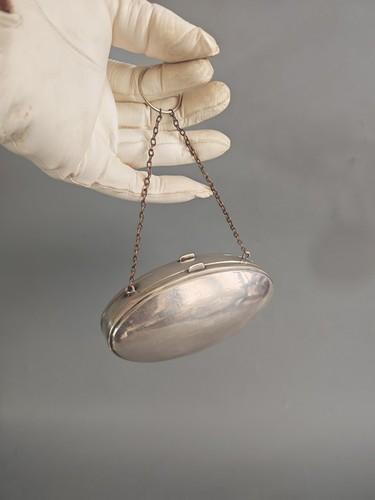 Silver plated antique oval - silver,