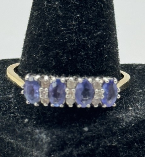 18ct yellow gold tanzanite - gold, &