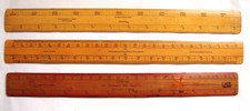 Vintage Wooden Ruler - City