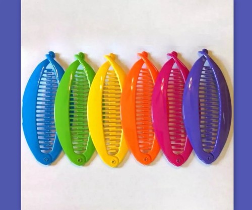 Bright large banana hair - banana, clip