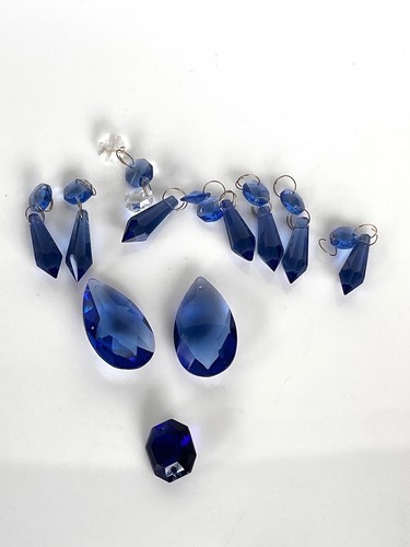 Vtg blue prisms crystal - vtg-blue,
