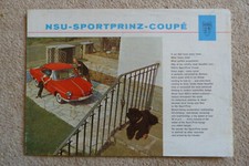 NSU Sport Prinz Coupe UK market sales brochure 