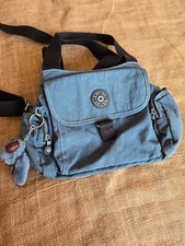 Kipling Blue Crossbody Bag - Shoulder Bag with Monkey/Orangutan Charm