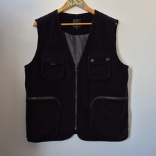 Black corduroy waistcoat gilet