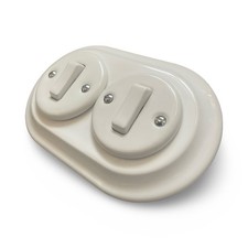 White Ceramic Porcelain Double