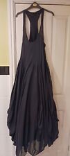 All Saints RARE Della Full Length Balloon Silk Mix Dress Size 14 Parachute style