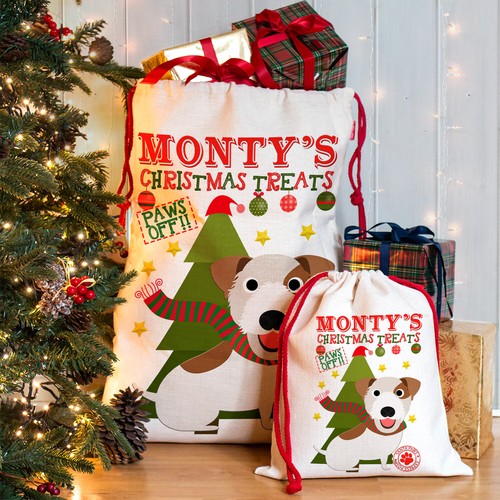 Jack russell christmas sack - christmas,