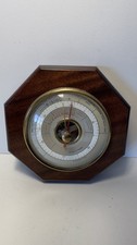 Vintage Short & Mason Stormoguide Octagonal Mahogany Wall Barometer 14cm