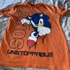 Boys Age 10 Orange Sonic The Hedgehog T Shirt From Next