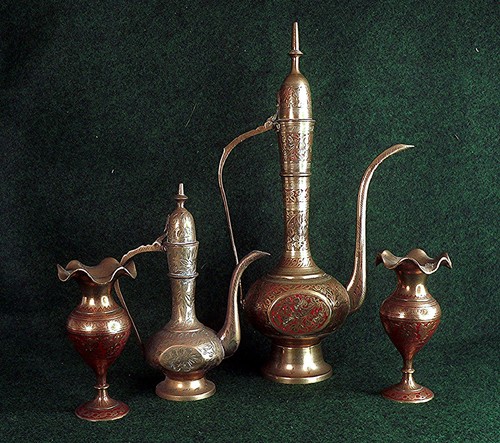 Piece brass dallah tall - 4,