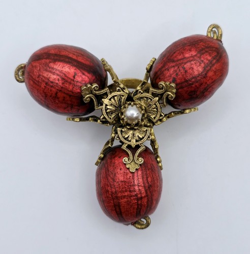 Vintage french wwii brooch red - vintage,
