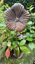 Vintage Beautiful Weathered Old Metal Flower Remembrance Poppy Garden Lawn Art