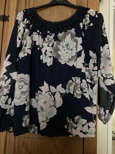 Bonmarché navy flowered - navy,