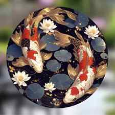 Golden Koi Fish Lotus Design