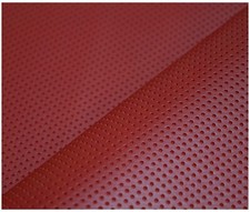 Dark Red Semi Perforated Faux