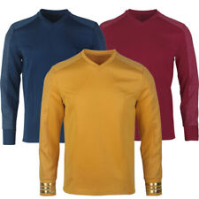 For NSW Strange New Worlds Pike Gold Uniforms Starfleet Red Blue Top Shirts
