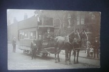 SUPER  WARWICKS NECHELLS " LAST HORSE TRAM " 30.0.1906  POSTCARD   RP