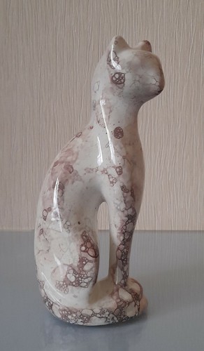 Ceramic sitting cat - ceramic,