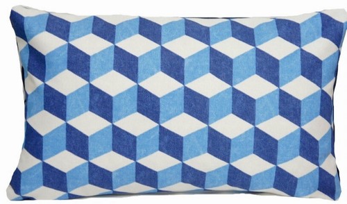 Cubes cushion cover blue - cushion,