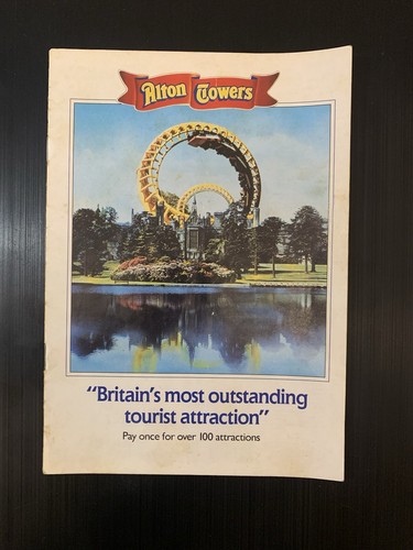 Alton towers 1987 map guide - towers,