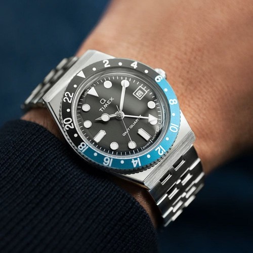 Timex gmt stainless - stainless, steel