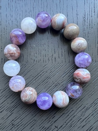Amethyst lace agate bracelet