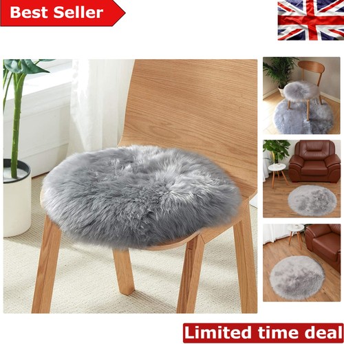 Elegant gray faux sheepskin - elegant,