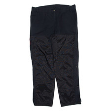 Side Poppers Mens Trousers Black Regular Straight W34 L30