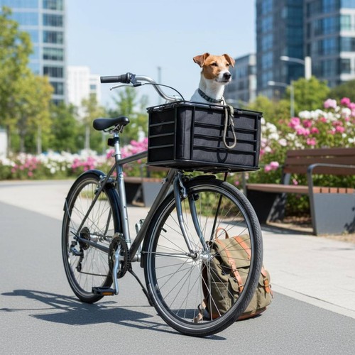Rear rack dog basket - rear,