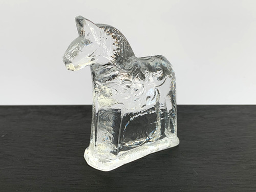 Vintage dala horse clear glass - dala,